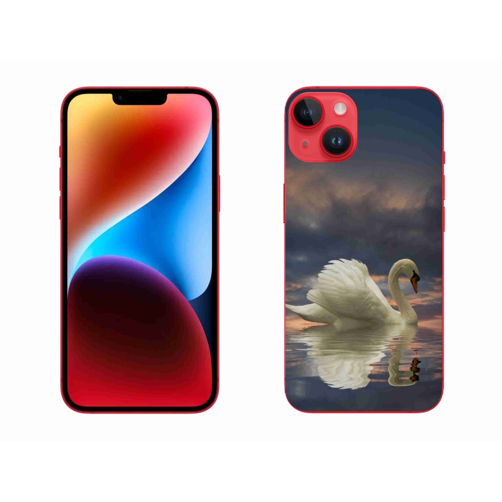 Gelový kryt mmCase na iPhone 14 Plus - labuť