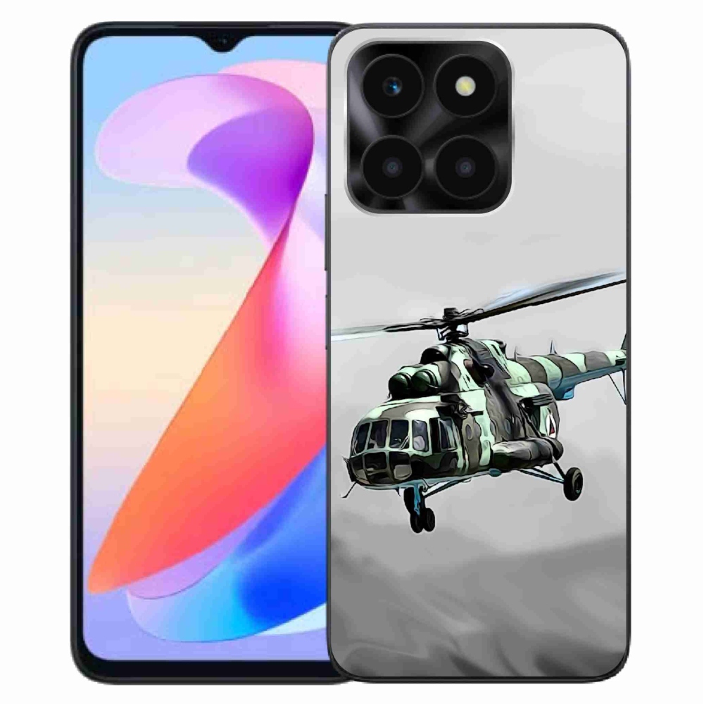 Gelový kryt mmCase na Honor X6a - vojenský vrtulník