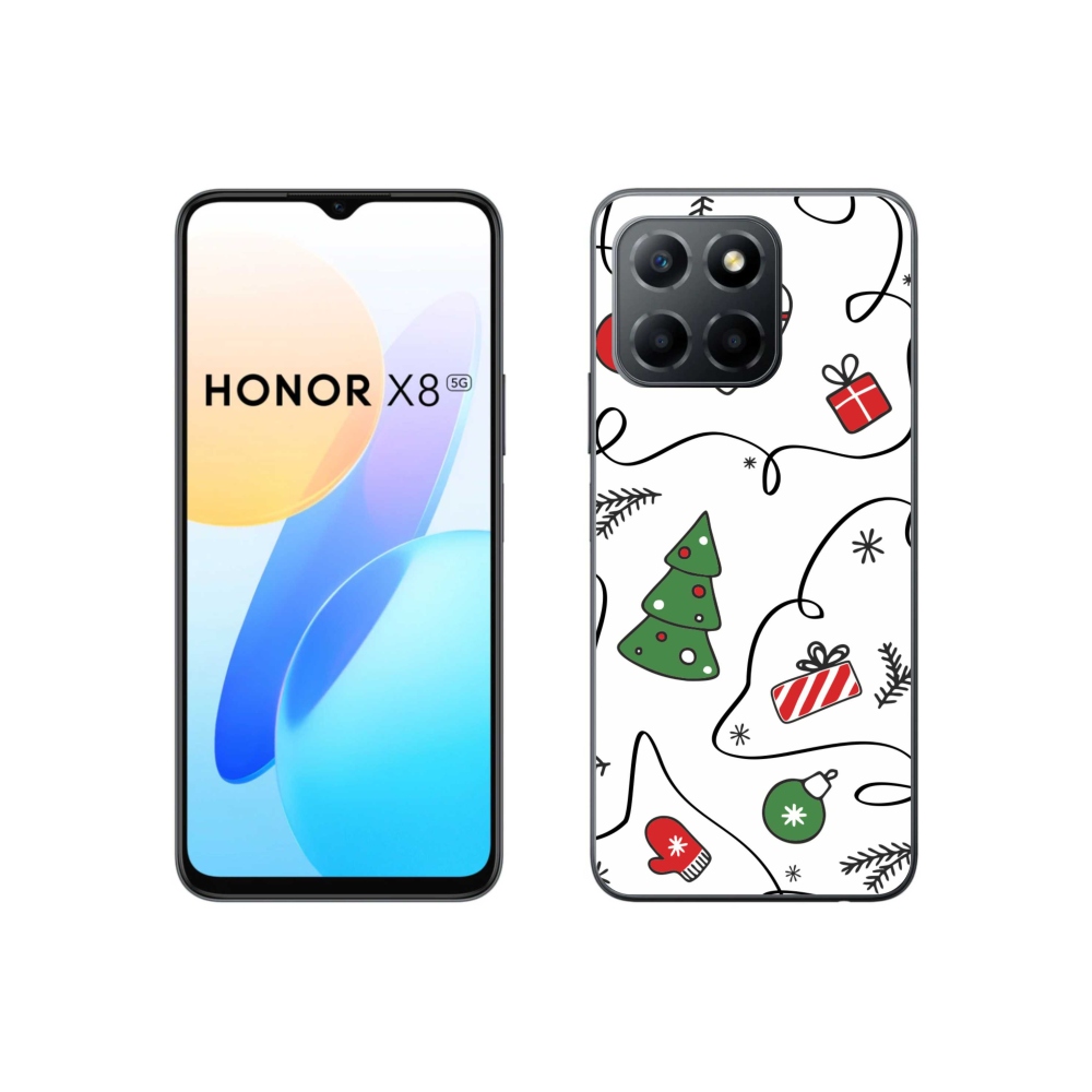 Gelový kryt mmCase na Honor X8 5G/70 Lite 5G - vánoční motivy