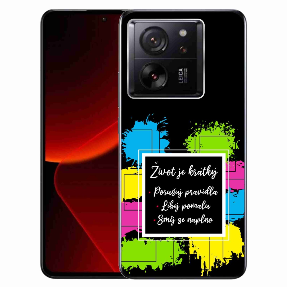 Gelový kryt mmCase na Xiaomi 13T/13T Pro - citát 5 černé pozadí