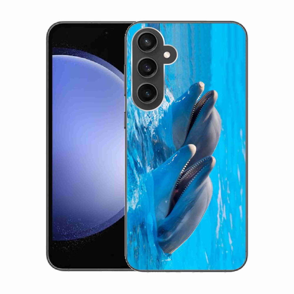 Gelový kryt mmCase na Samsung Galaxy S23 FE - delfíni