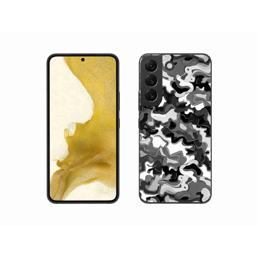 Gelový kryt mmCase na Samsung Galaxy S22 5G - maskáčový vzor 3