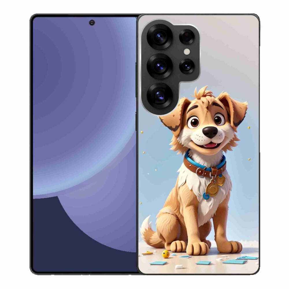 Gelový kryt mmCase na Samsung Galaxy S25 Ultra - kreslené štěně