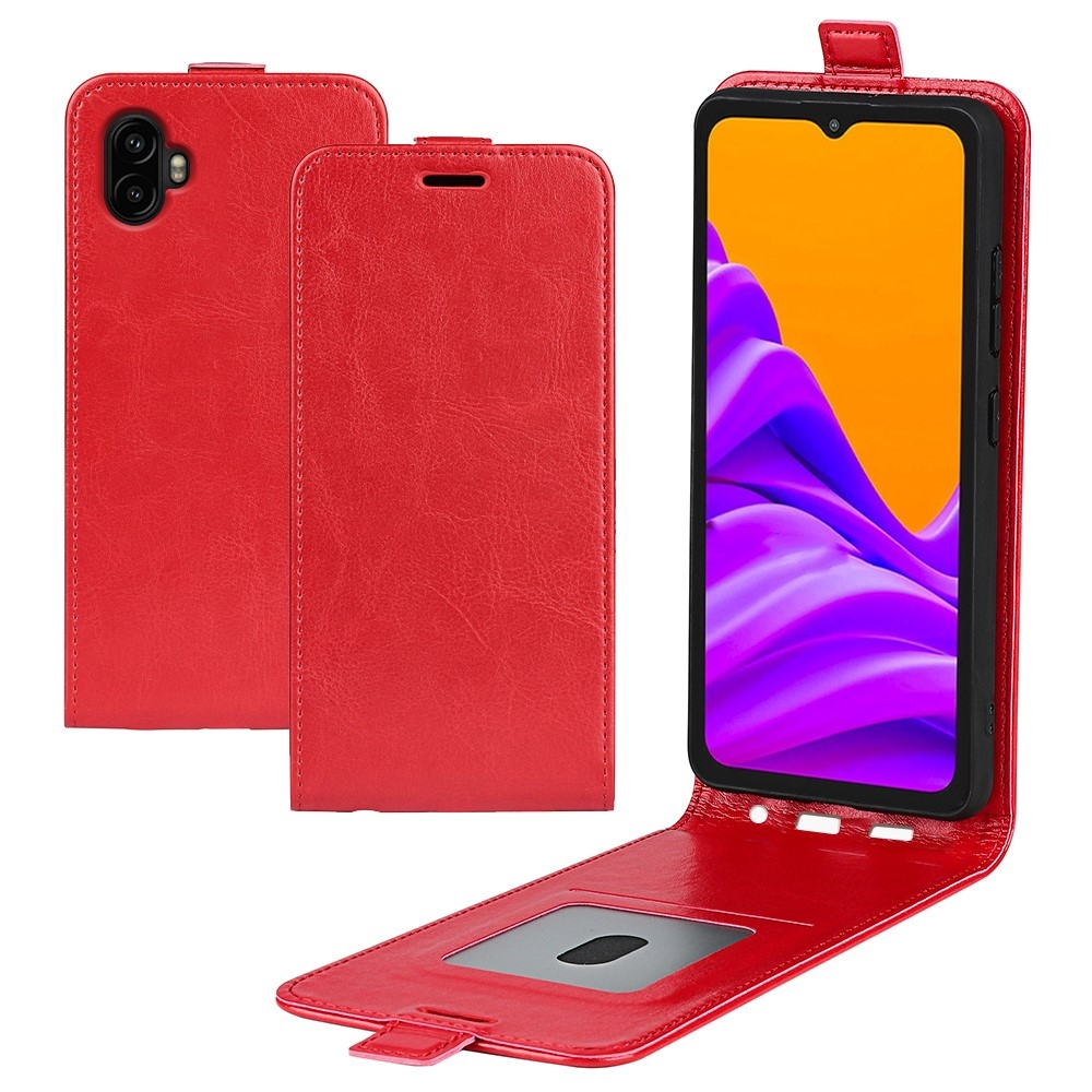 Vertical knížkové pouzdro na Samsung Galaxy Xcover 7 Pro - červené