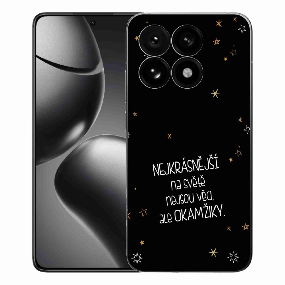 Gelový kryt mmCase na Xiaomi 15T - citát 4 černé pozadí