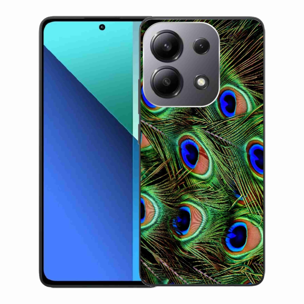 Gelový kryt mmCase na Xiaomi Redmi Note 13 - paví peří