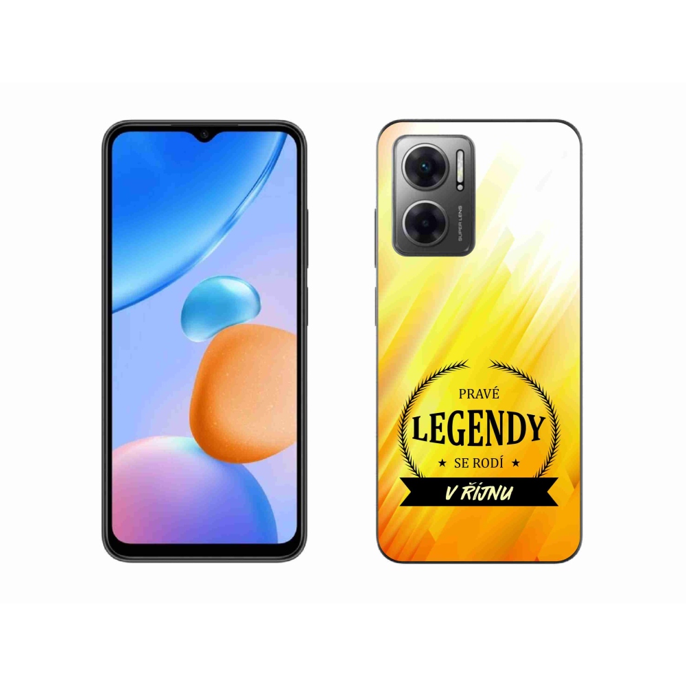 Gelový kryt mmCase na Xiaomi Redmi 10 5G - legendy v říjnu žluté pozadí