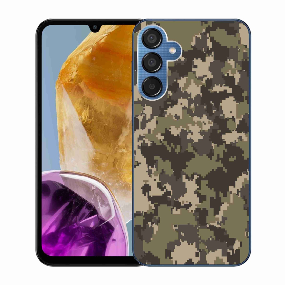 Gelový kryt mmCase na Samsung Galaxy M15 5G - maskáčový vzor 12