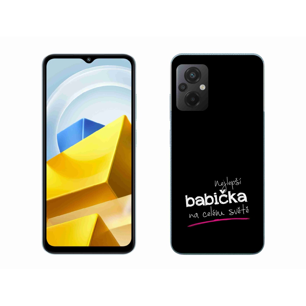 Gelový kryt mmCase na Xiaomi Poco M5 4G - nejlepší babička 4 černé pozadí