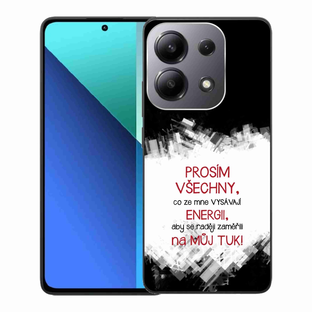Gelový kryt mmCase na Xiaomi Redmi Note 13 - vtipný text 1 červený