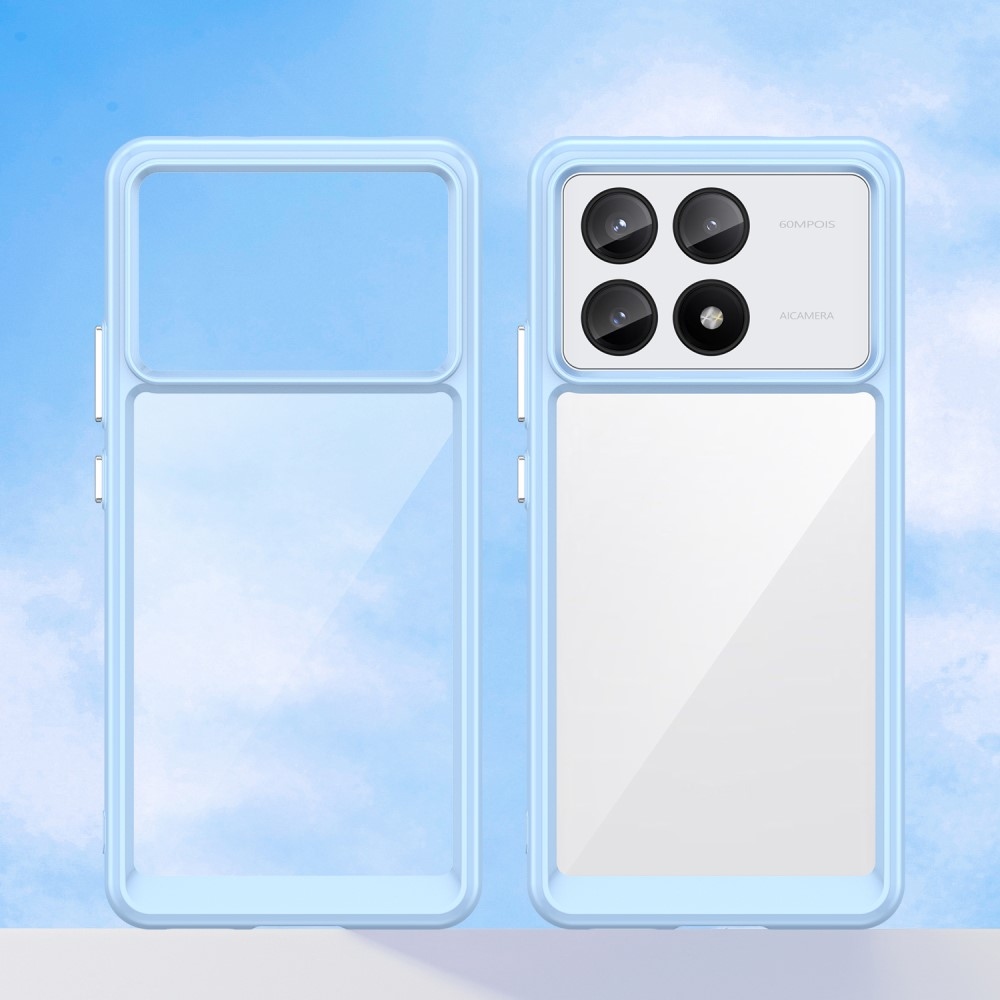 Gelový obal s pevnými zády na Xiaomi Poco X6 Pro 5G - modrý