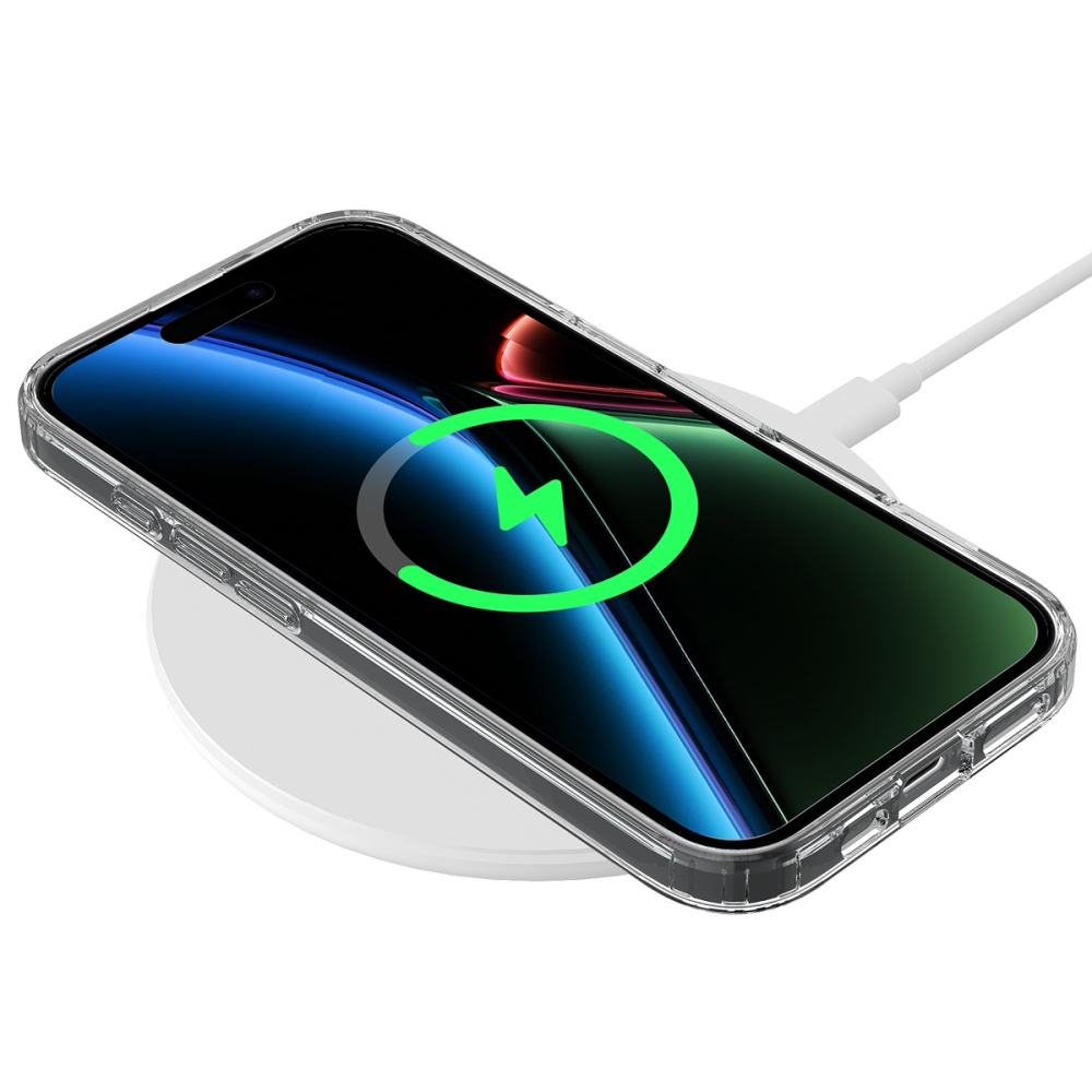 Acryle gelový obal s pevnými zády a MagSafe na iPhone 17 - průhledný