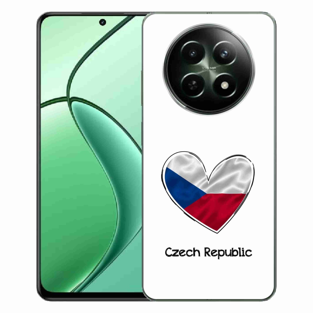 Gelový kryt mmCase na Realme 12 5G/12x 5G - vlajka srdce bílé pozadí
