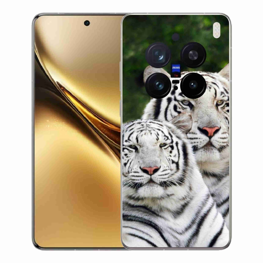 Gelový kryt mmCase na Vivo X200 Pro 5G - bílí tygři