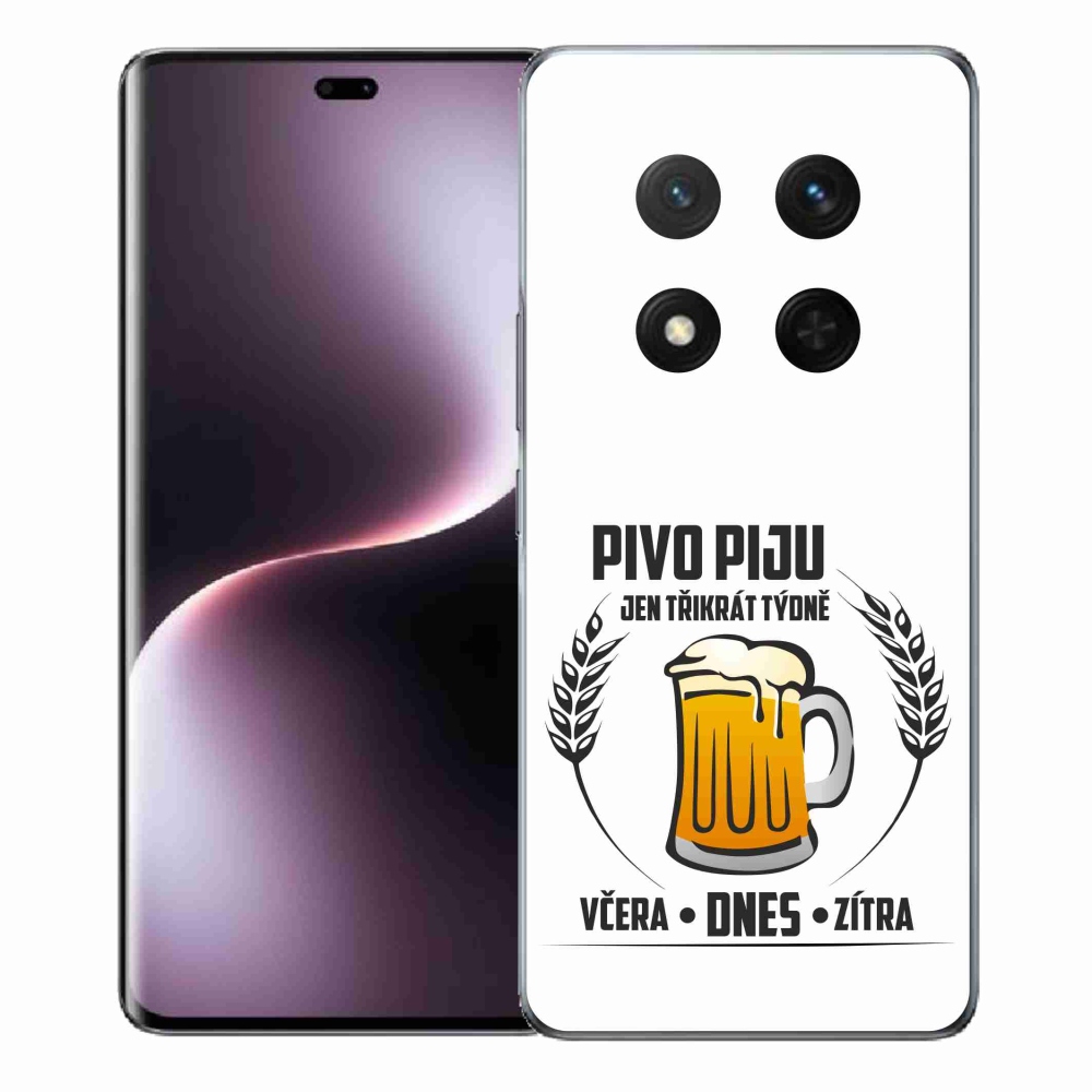 Gelový kryt mmCase na Honor Magic 7 Lite 5G - pivní motiv bílé pozadí
