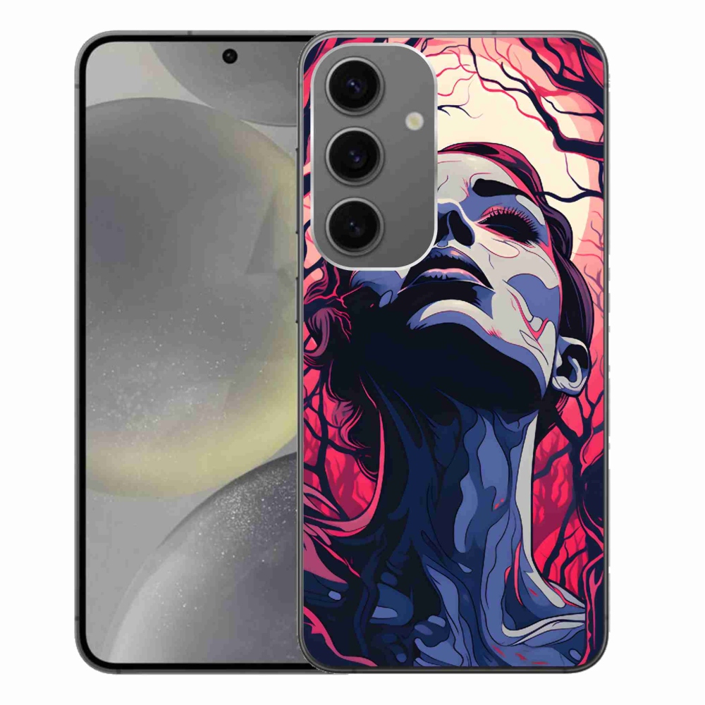 Gelový kryt mmCase na Samsung Galaxy S24+ - abstraktní obličej