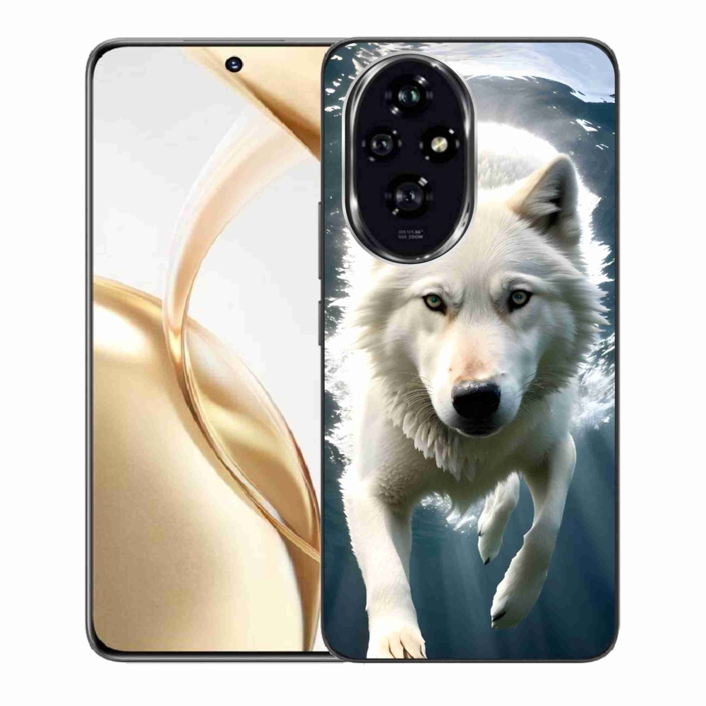 Gelový kryt mmCase na Honor 200 5G - bílý vlk