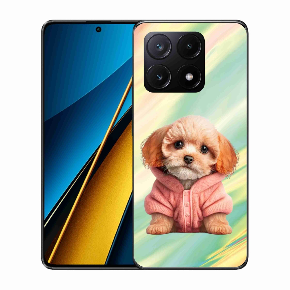 Gelový kryt mmCase na Xiaomi Poco X6 Pro 5G - štěně ve svetru