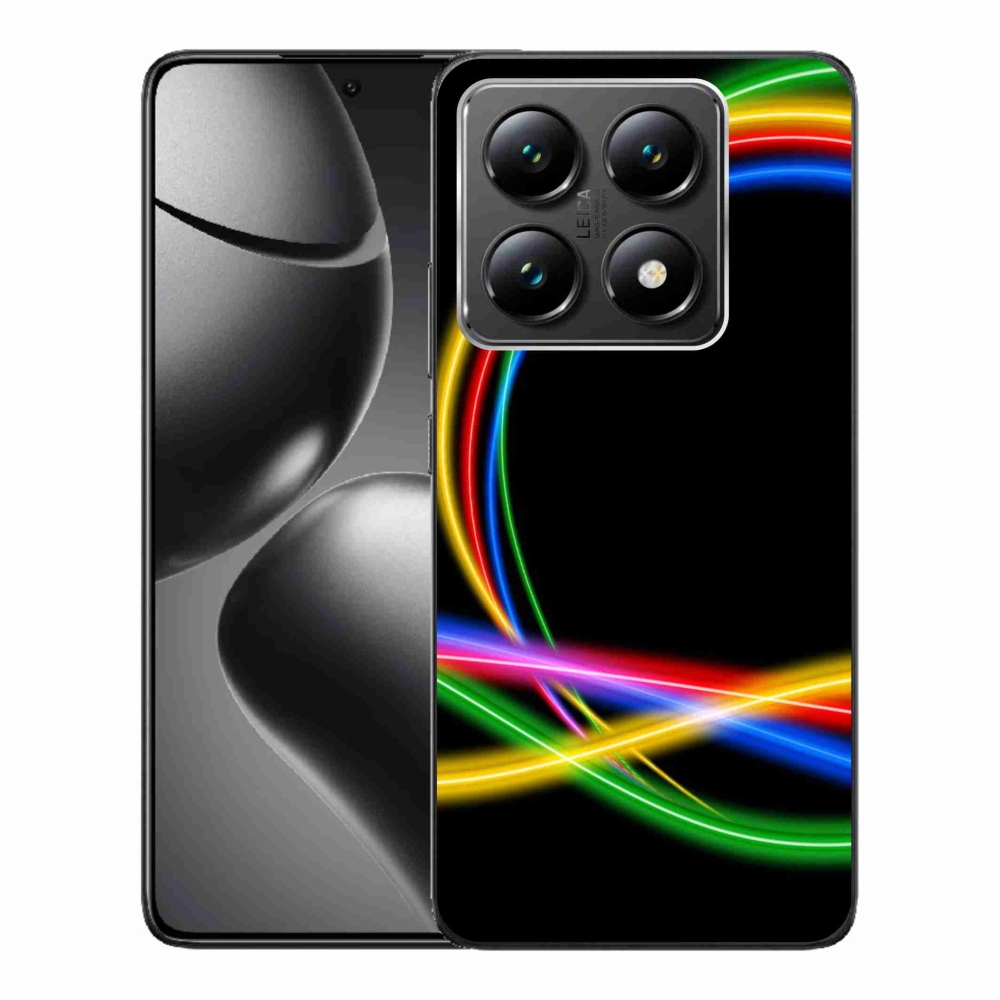 Gelový obal mmCase na Xiaomi 14T - neonové kruhy