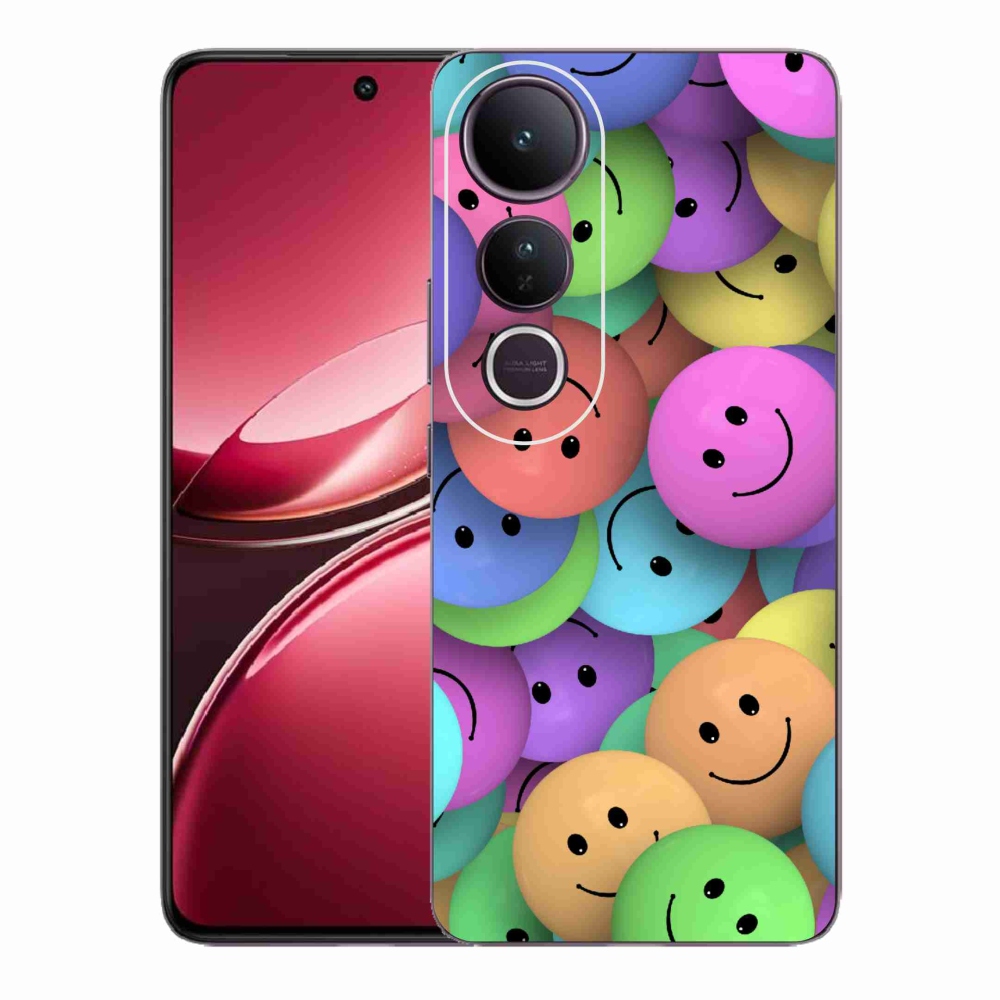 Gelový kryt mmCase na Vivo V50 Lite 4G/5G - barevní smajlíci