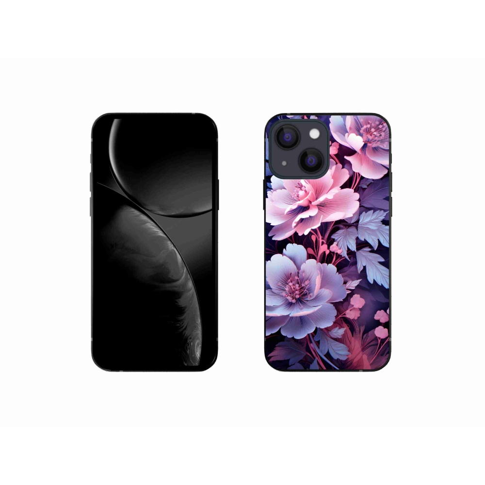 Gelový kryt mmCase na iPhone 13 mini - květiny 11