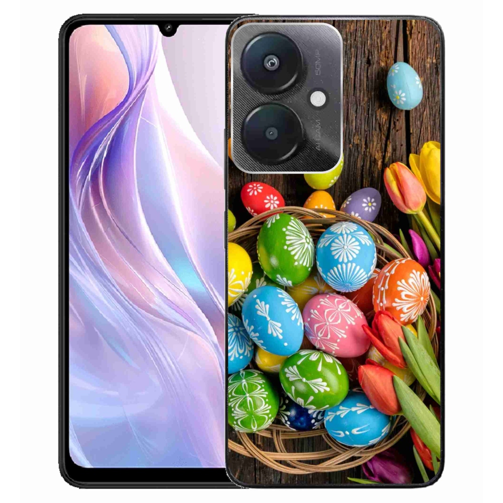 Gelový kryt mmCase na Xiaomi Redmi 13C 5G - velikonoční vajíčka