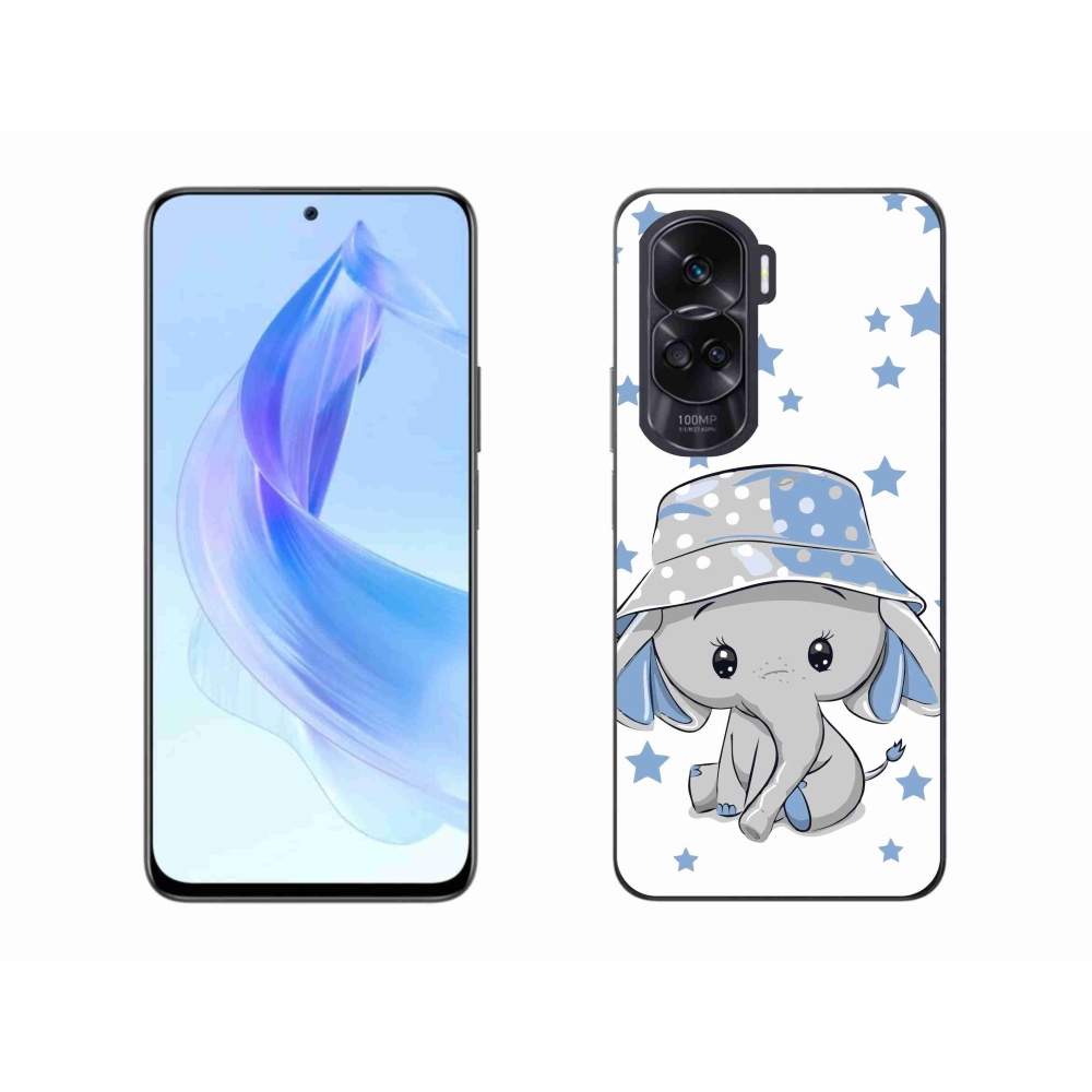 Gelový kryt mmCase na Honor 90 Lite - modrý slon