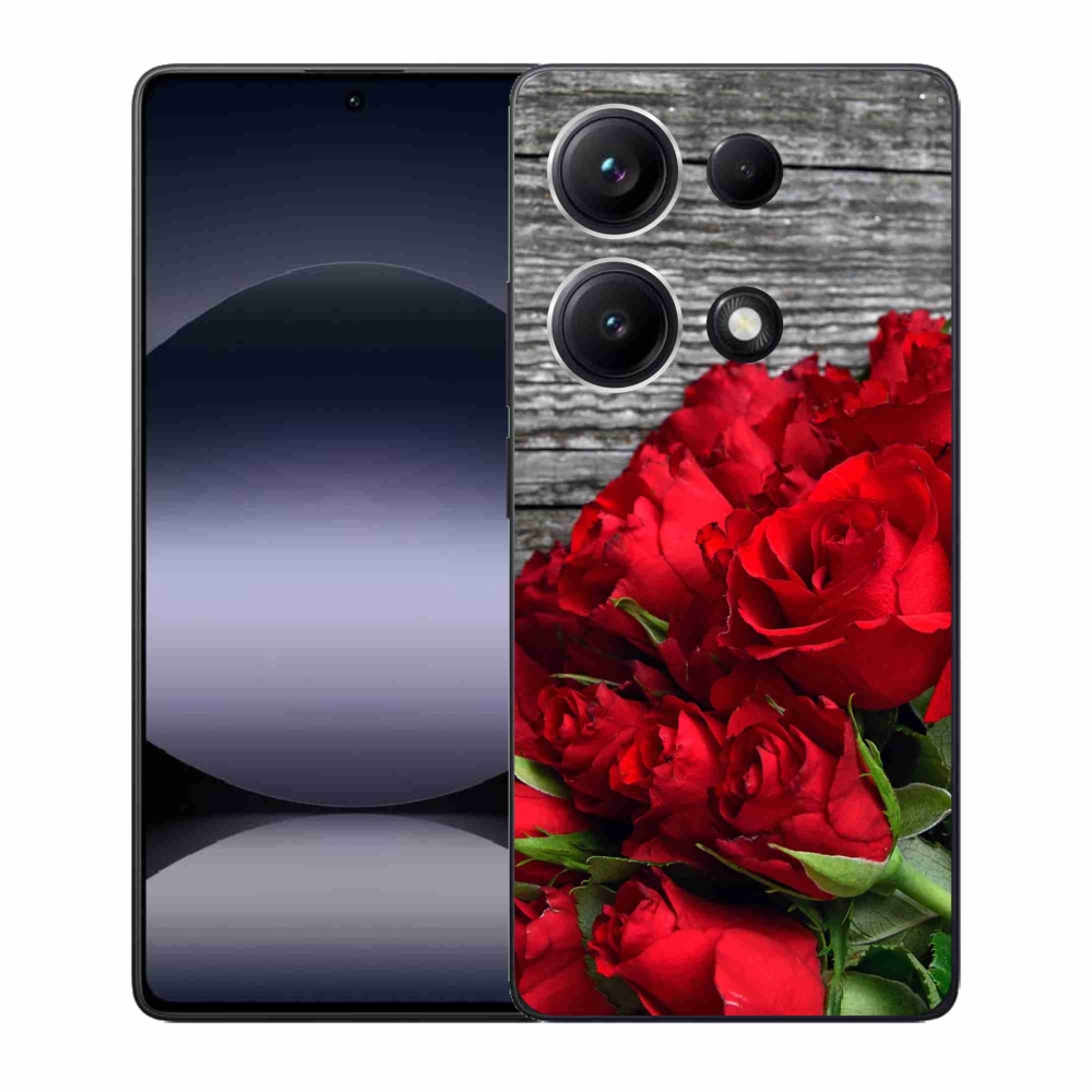Gelový kryt mmCase na Xiaomi Redmi Note 14S - červené růže