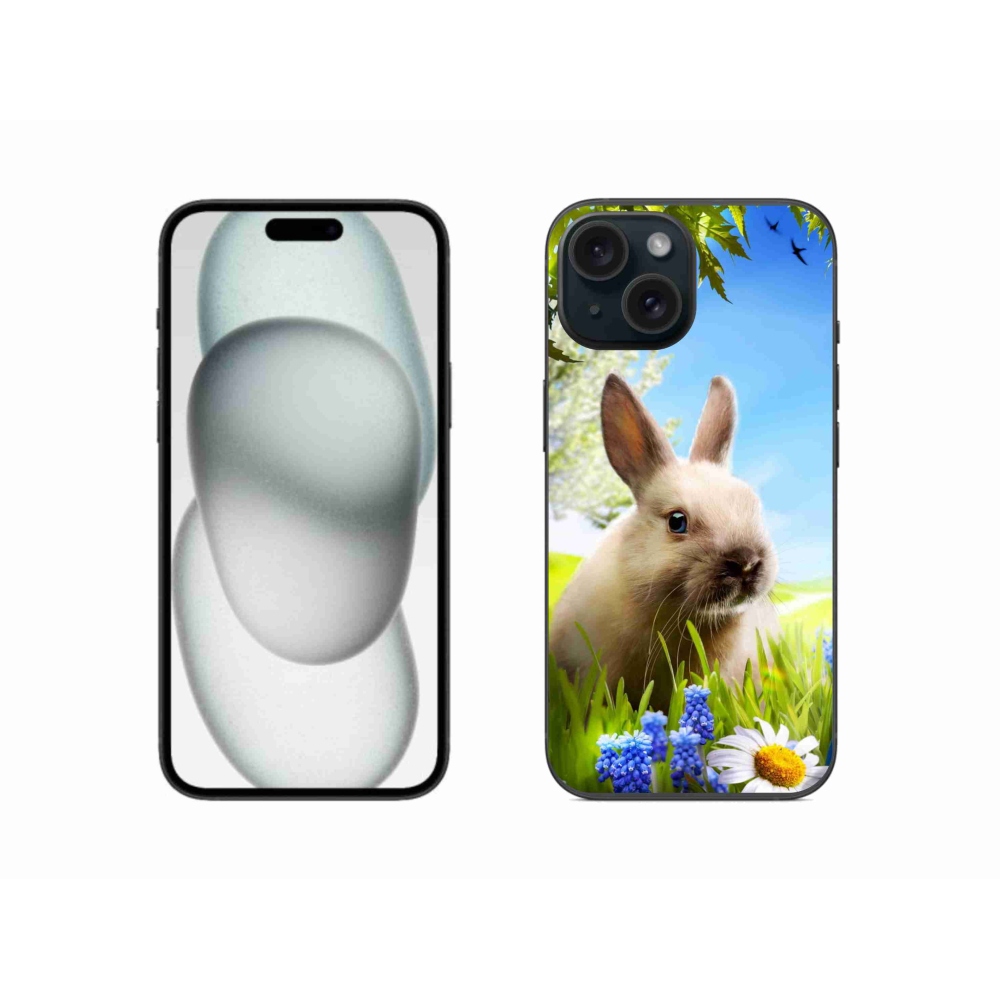Gelový kryt mmCase na iPhone 15 - zajíček
