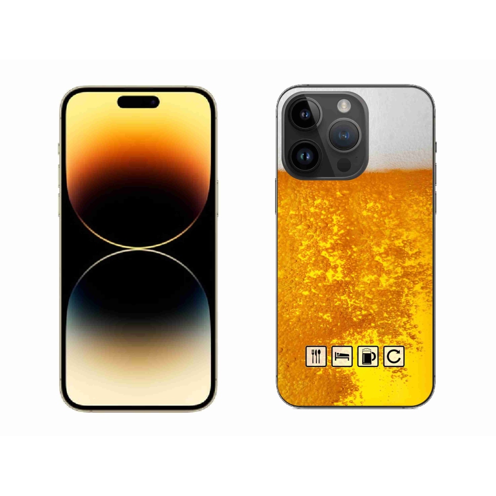 Gelový kryt mmCase na iPhone 14 Pro Max 6.7 - pivní motiv 3