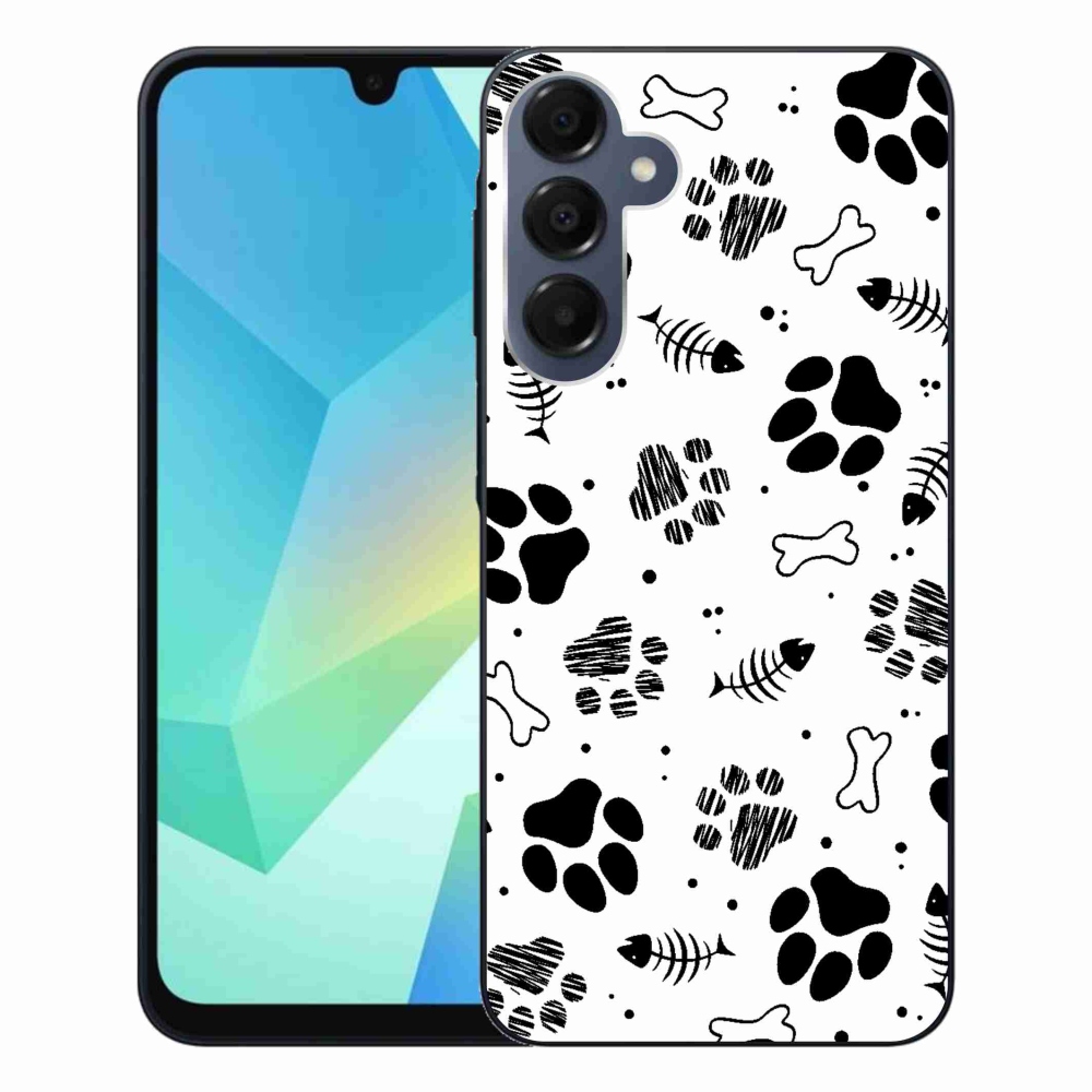 Gelový kryt mmCase na Samsung Galaxy A16 4G/5G - psí tlapky 1