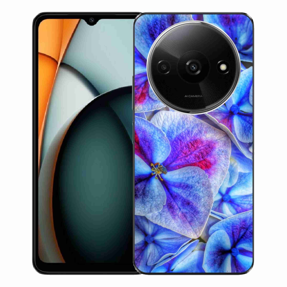 Gelový kryt mmCase na Xiaomi Redmi A3 - modré květy 1