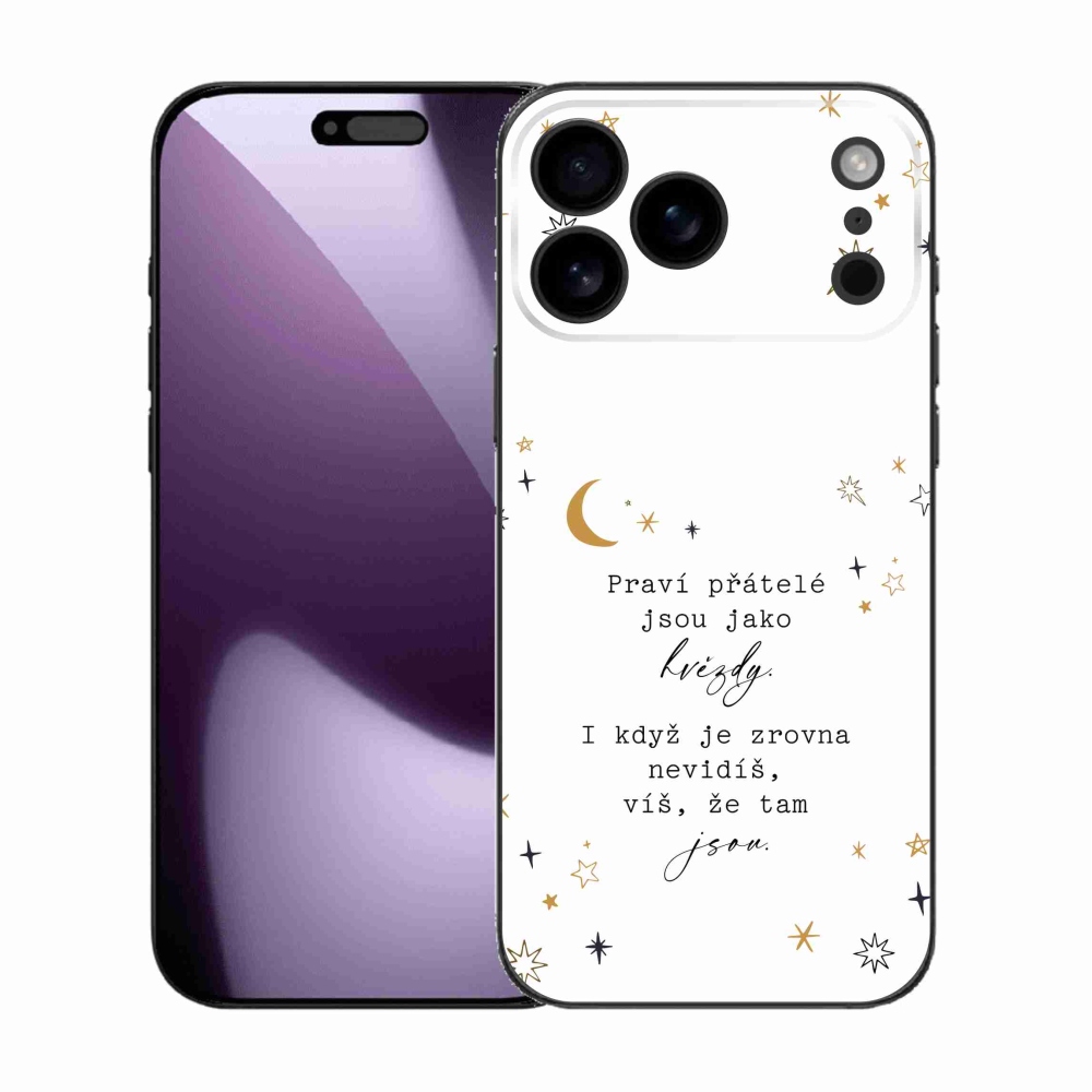 Gelový kryt mmCase na iPhone 17 Pro Max - citát 6 bílé pozadí