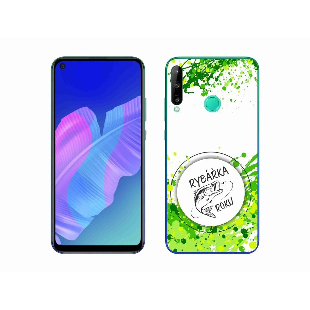 Gelový kryt mmCase na Huawei P40 Lite E - rybářka roku bílé pozadí