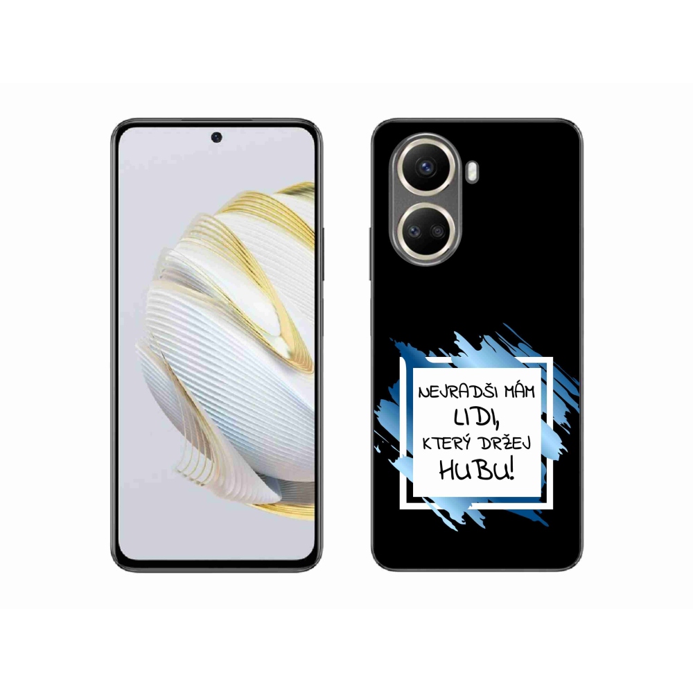 Gelový kryt mmCase na Huawei Nova 10 SE - vtipný text 7 bíločerné pozadí