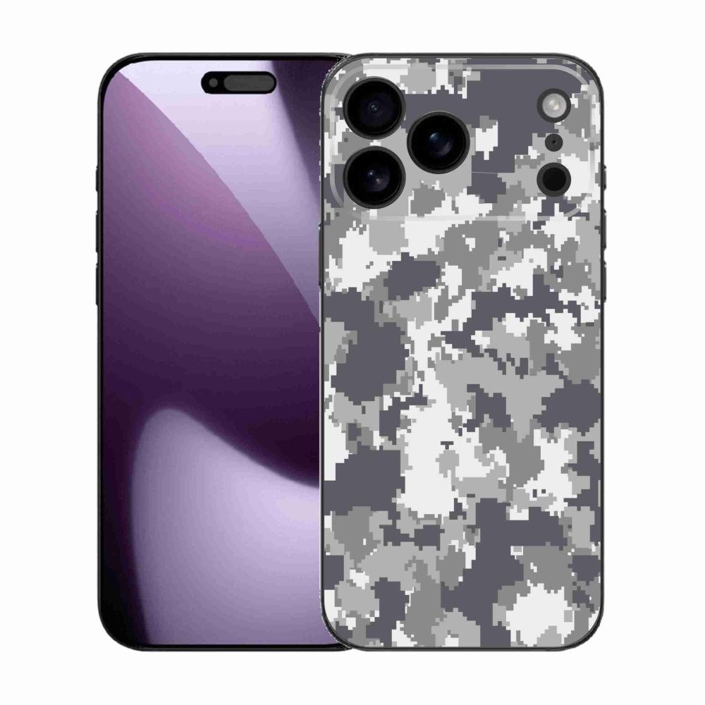 Gelový kryt mmCase na iPhone 17 Pro Max - maskáčový vzor 2