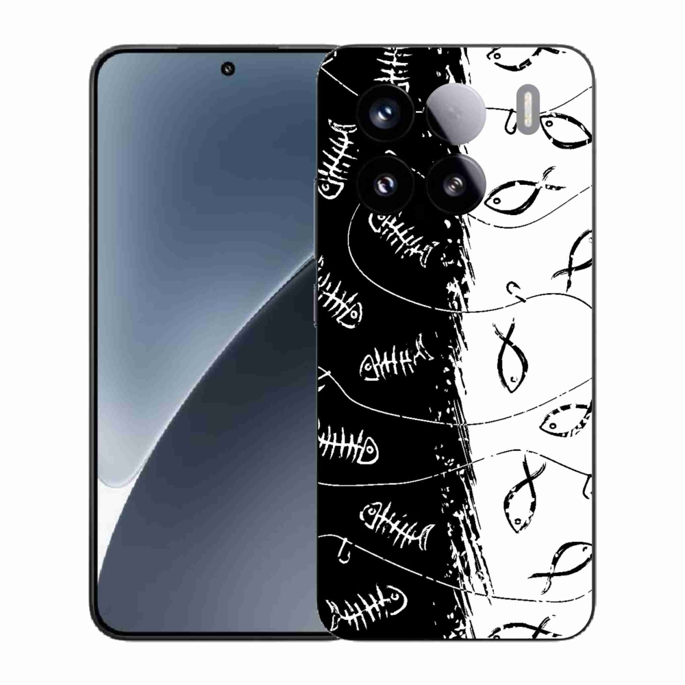 Gelový kryt mmCase na Xiaomi 15 - kostry a rybky