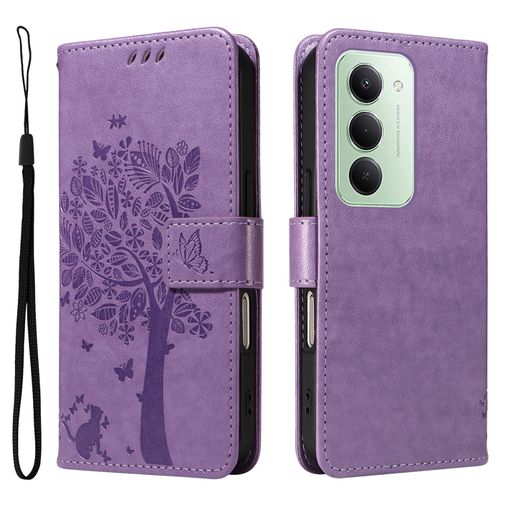 Trees knížkové pouzdro na Xiaomi Redmi 15 4G (171mm) - světlefialové