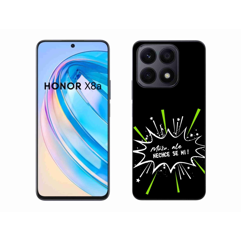 Gelový kryt mmCase na Honor X8a - vtipný text 11 černé pozadí