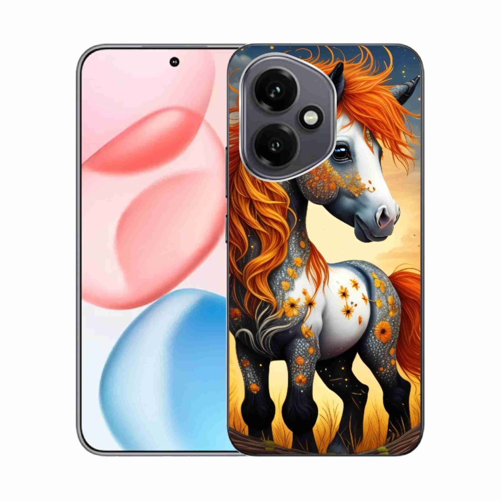 Gelový kryt mmCase na Honor 400 - barevný poník