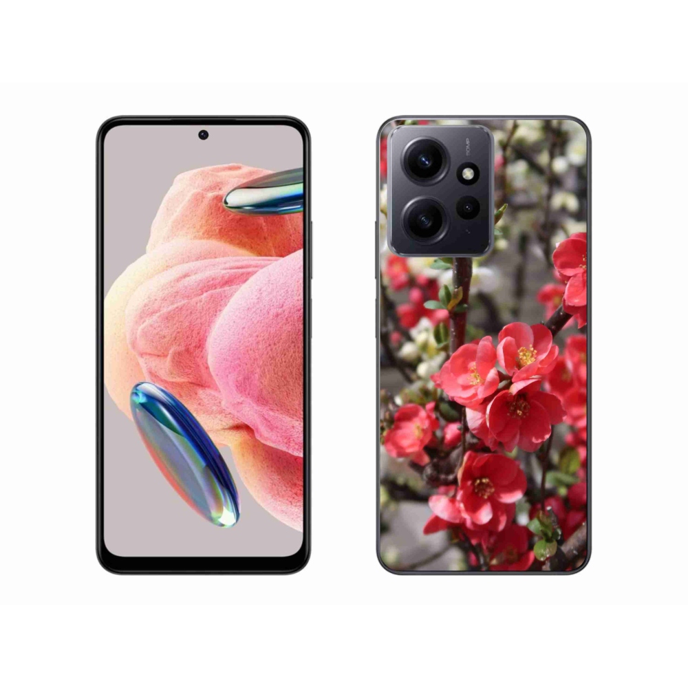 Gelový kryt mmCase na Xiaomi Redmi Note 12 4G - červené květy