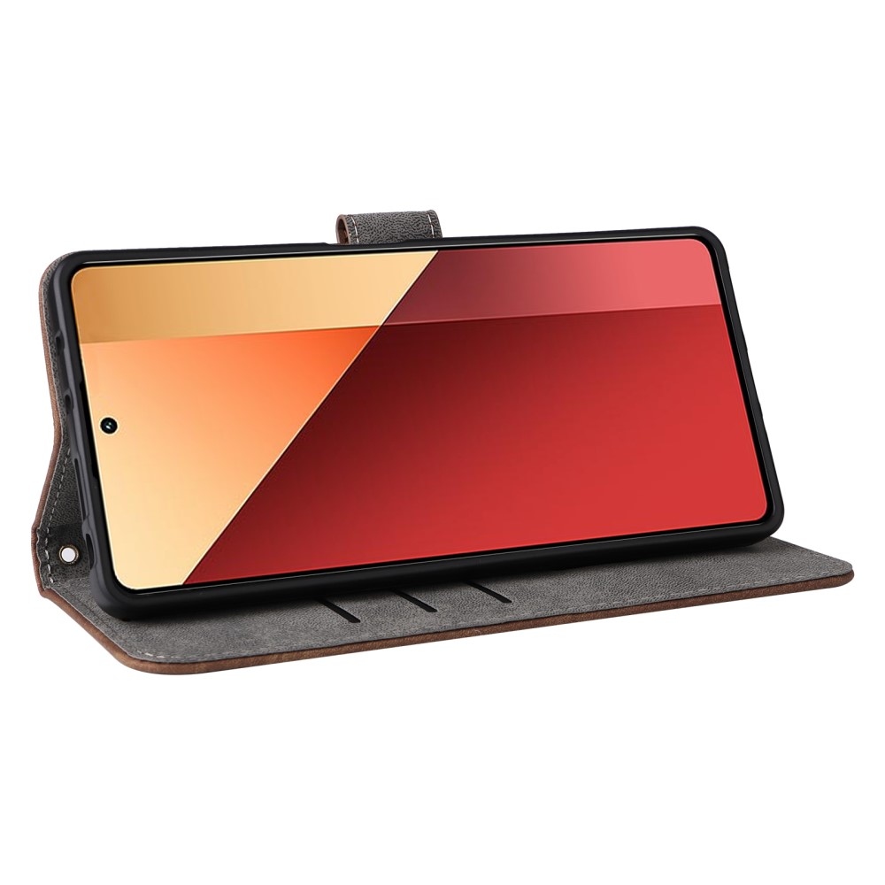 RFID knížkové pouzdro na Xiaomi Redmi Note 14S/Note 13 Pro 4G/Poco M6 Pro - hnědé