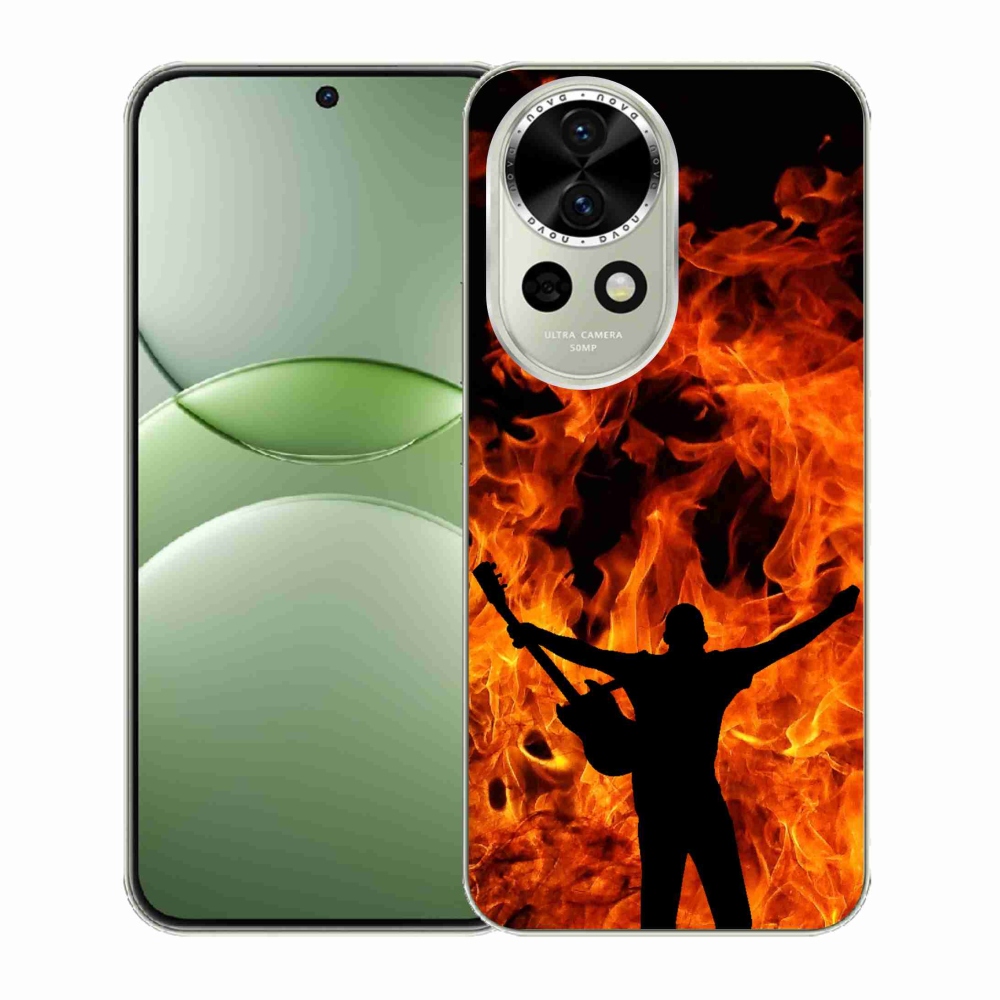 Gelový kryt mmCase na Huawei Nova 13 5G - muzikant a oheň