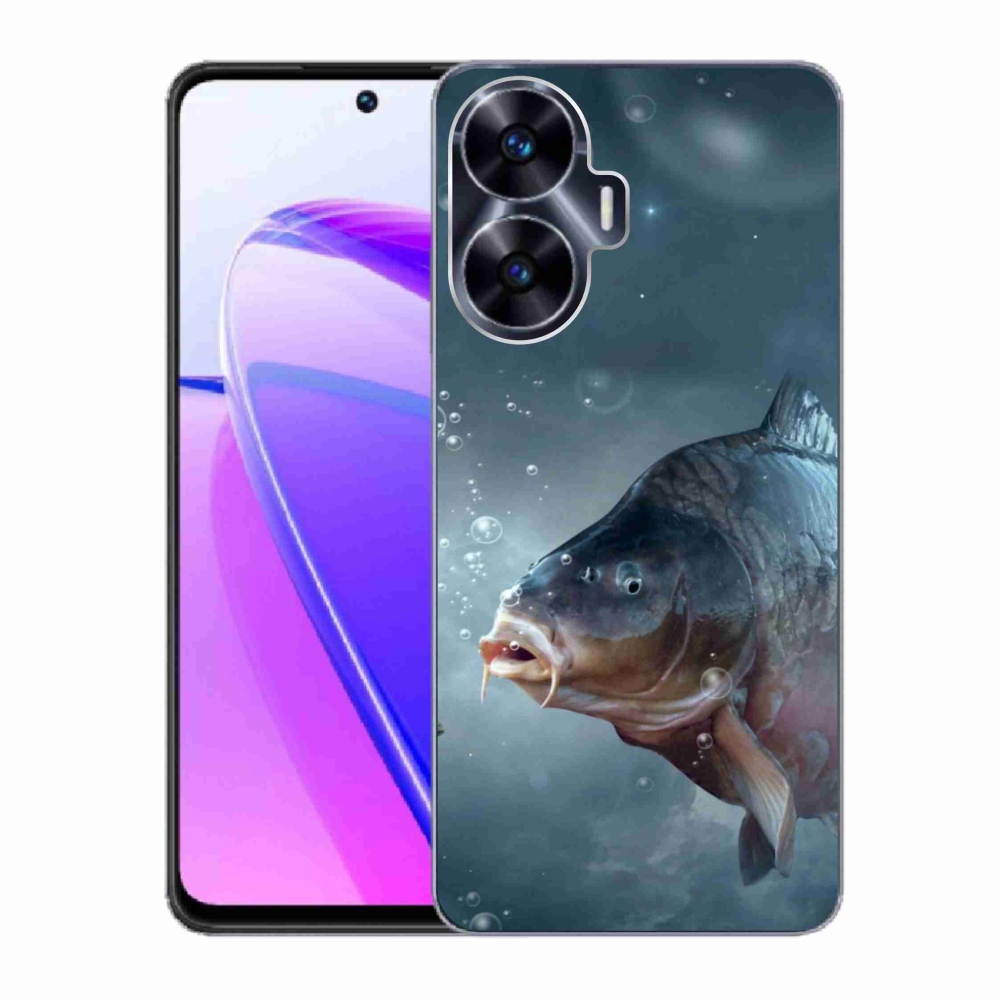 Gelový kryt mmCase na Realme C55 - kapr a bublinky