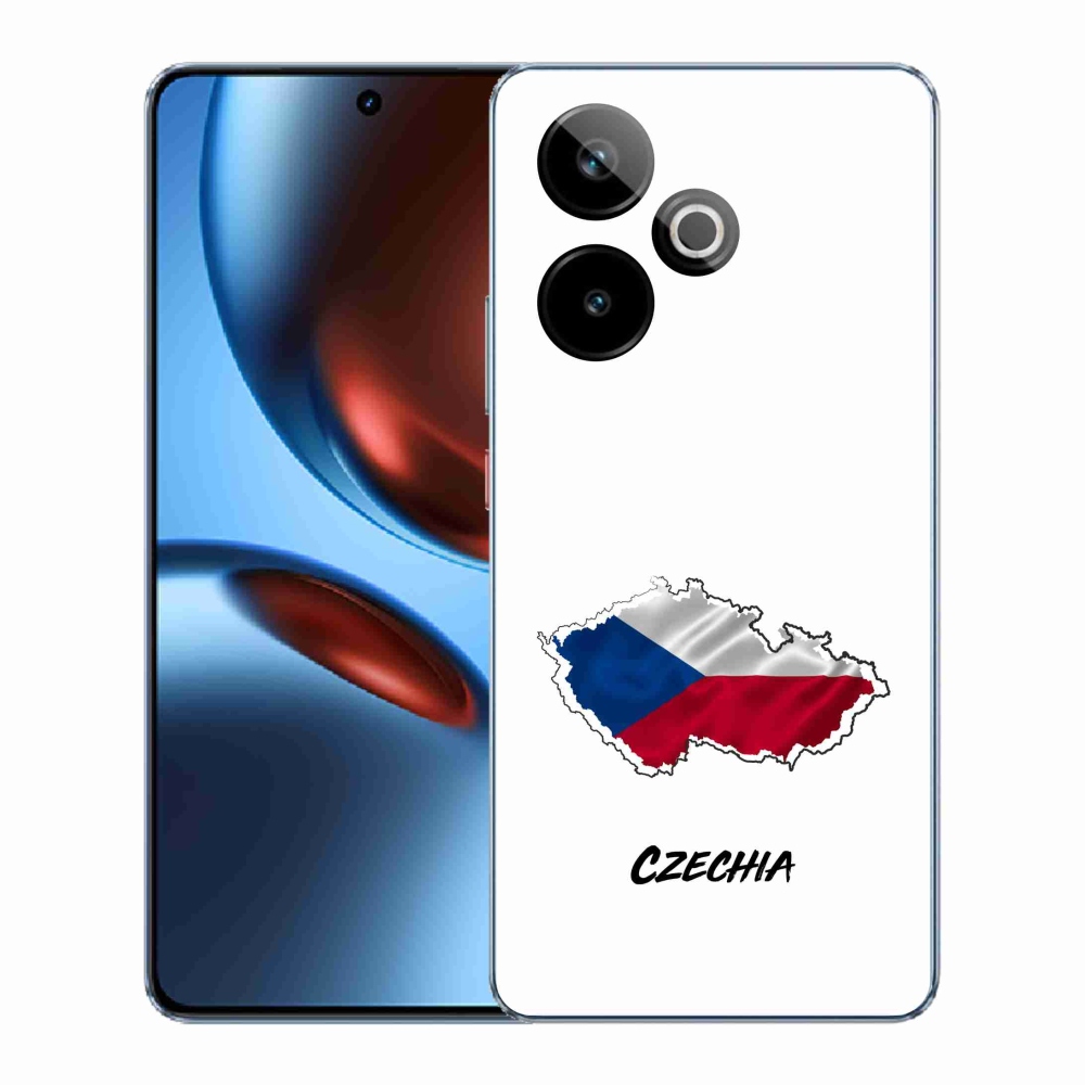 Gelový kryt mmCase na Realme GT 7 5G/GT 7T 5G - Czechia bílé pozadí