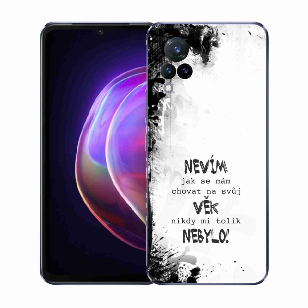 Gelový kryt mmCase na Vivo V21 4G/5G - vtipný text 14 bílé pozadí
