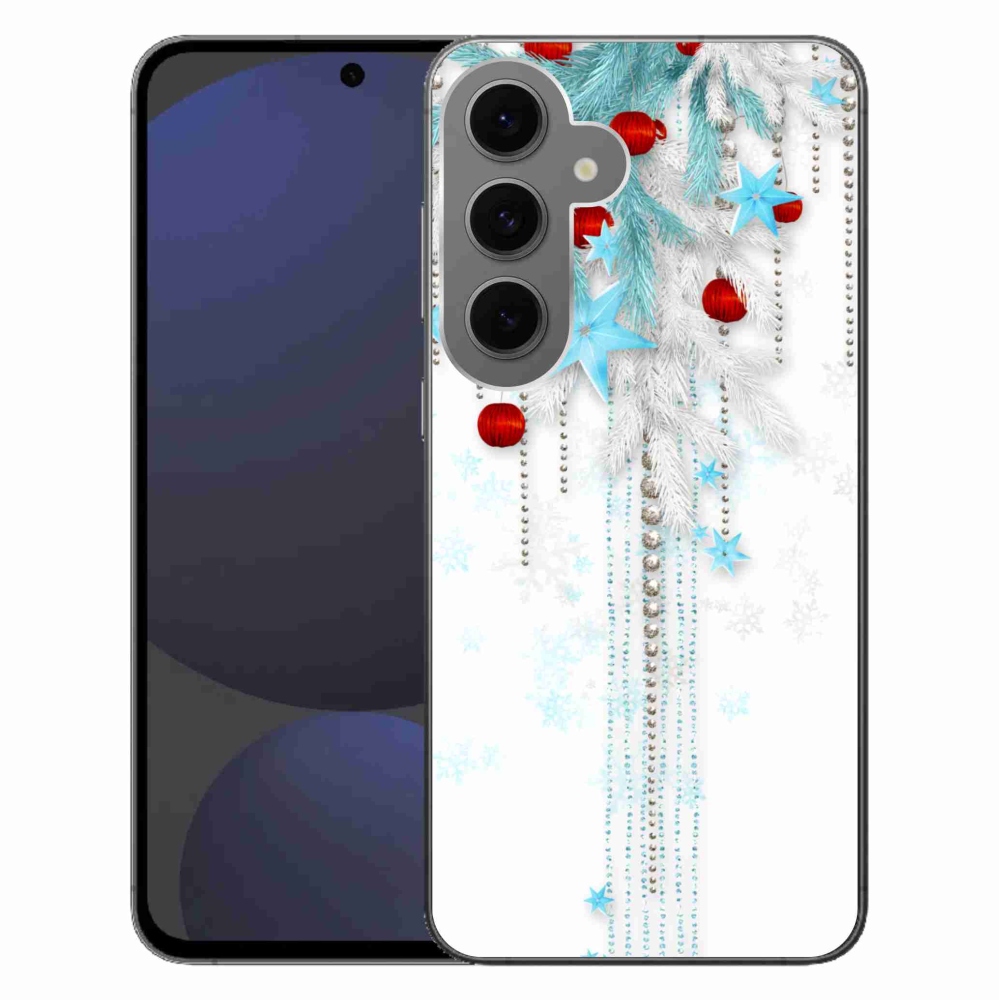 Gelový kryt mmCase na Samsung Galaxy S24 FE - vánoční ozdoby