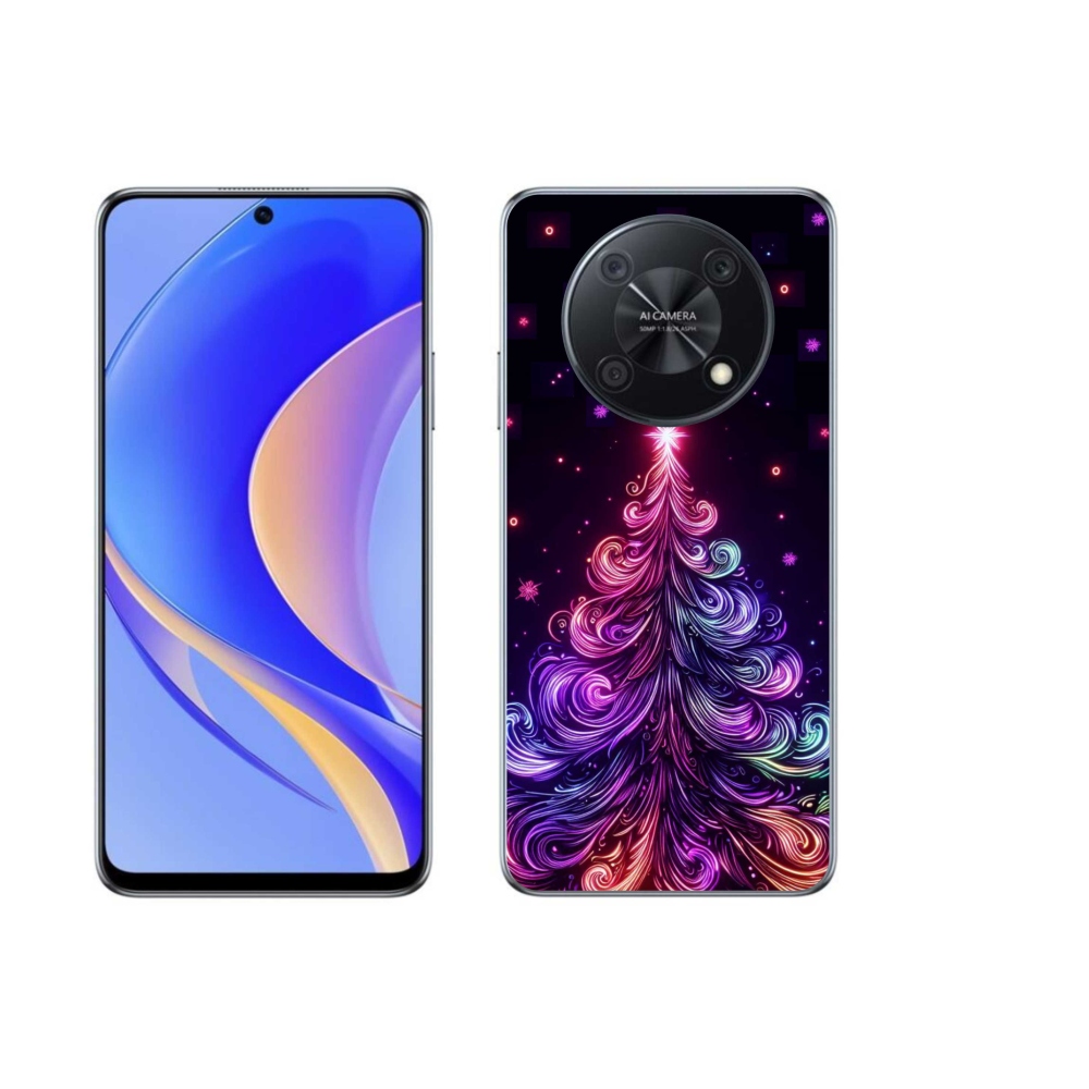 Gelový kryt mmCase na Huawei Nova Y90 - neonový vánoční stromek 1