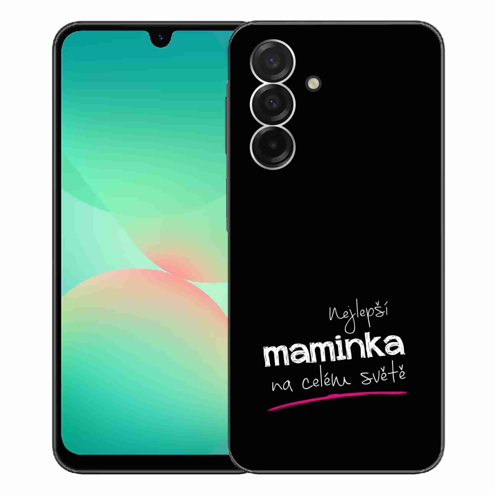 Gelový kryt mmCase na Samsung Galaxy A26 5G - nejlepší maminka 4 černé pozadí