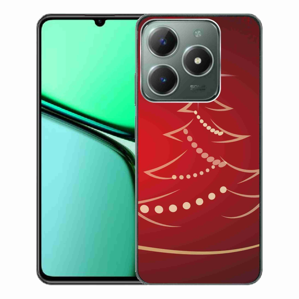 Gelový kryt mmCase na Realme C61 - kreslený vánoční stromek